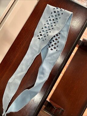Light Blue Laser-Cut Scarf Headband